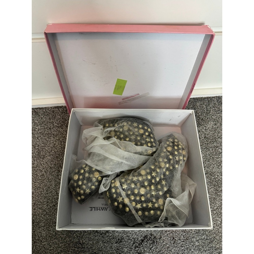 Jeffrey Campbell Studded Platform Heels Black Gold Size 7 - Picture 11 of 12